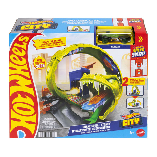 hot wheels city track snake spiral attack