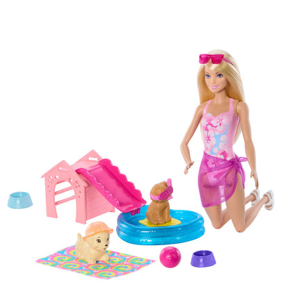 Barbie Puppe mit Welpenpool