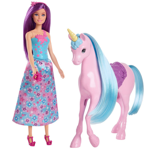 Lalka Barbie i jej jednorożec
