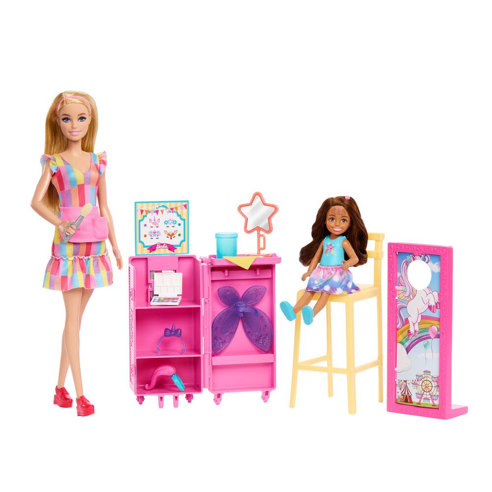 Blister pack of 2 Barbie Makeup Station Dolls