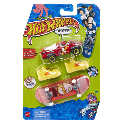 Skate + Conjunto de Carrinhos Hot Wheels