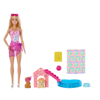 Barbie Puppe mit Welpenpool