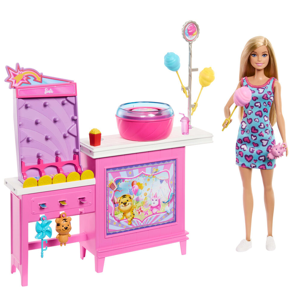 Muñeca Barbie de algodón de azúcar
