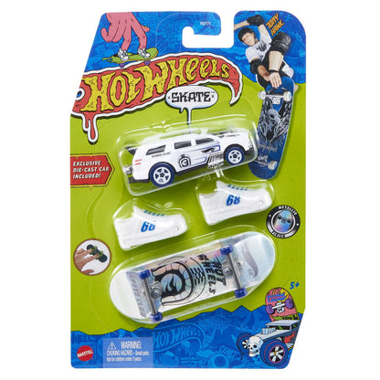 Skate + Conjunto de Carrinhos Hot Wheels