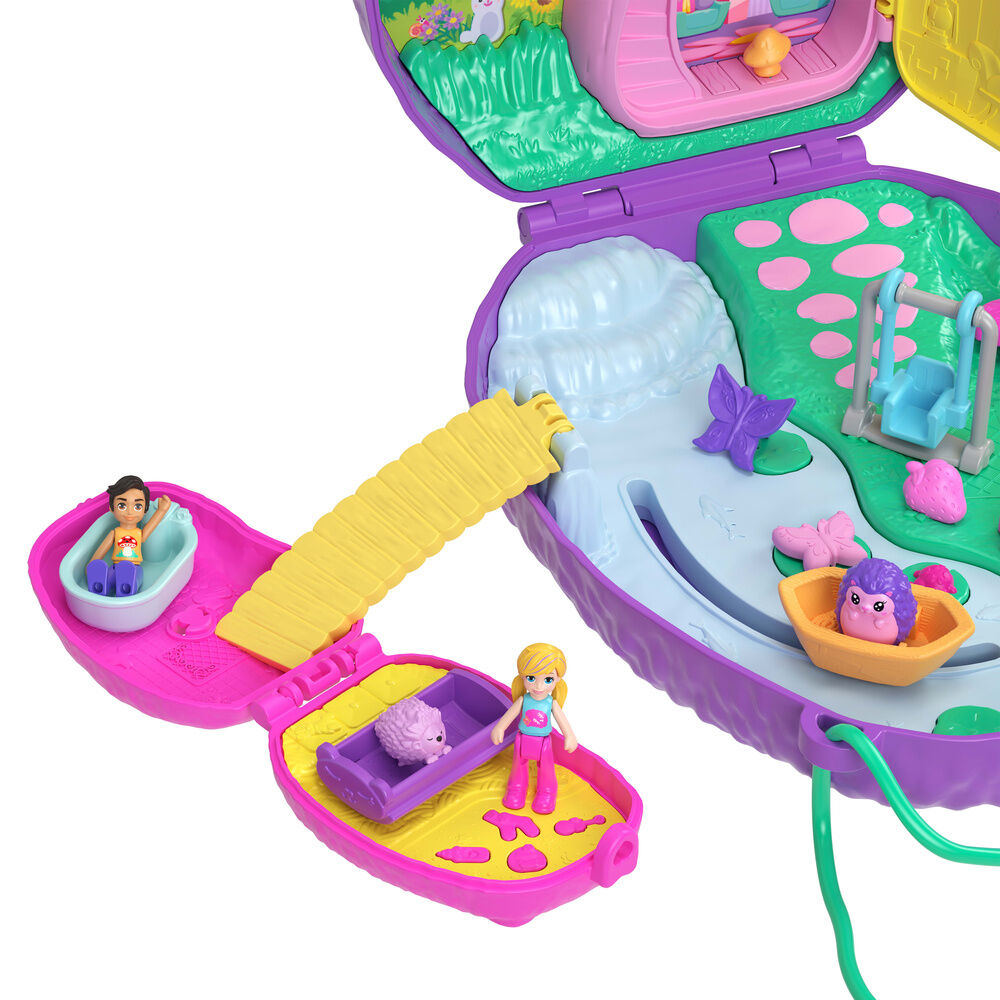 Conjunto de bolsa com mamãe ouriço e bebê Polly Pocket