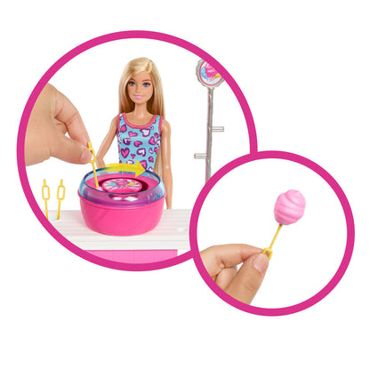 Muñeca Barbie de algodón de azúcar