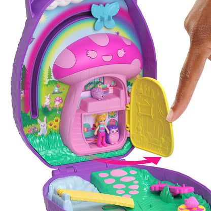 Conjunto de bolsa com mamãe ouriço e bebê Polly Pocket