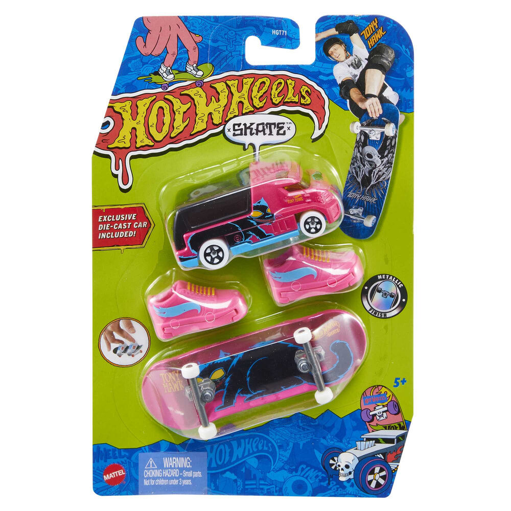 Skate + Conjunto de Carrinhos Hot Wheels