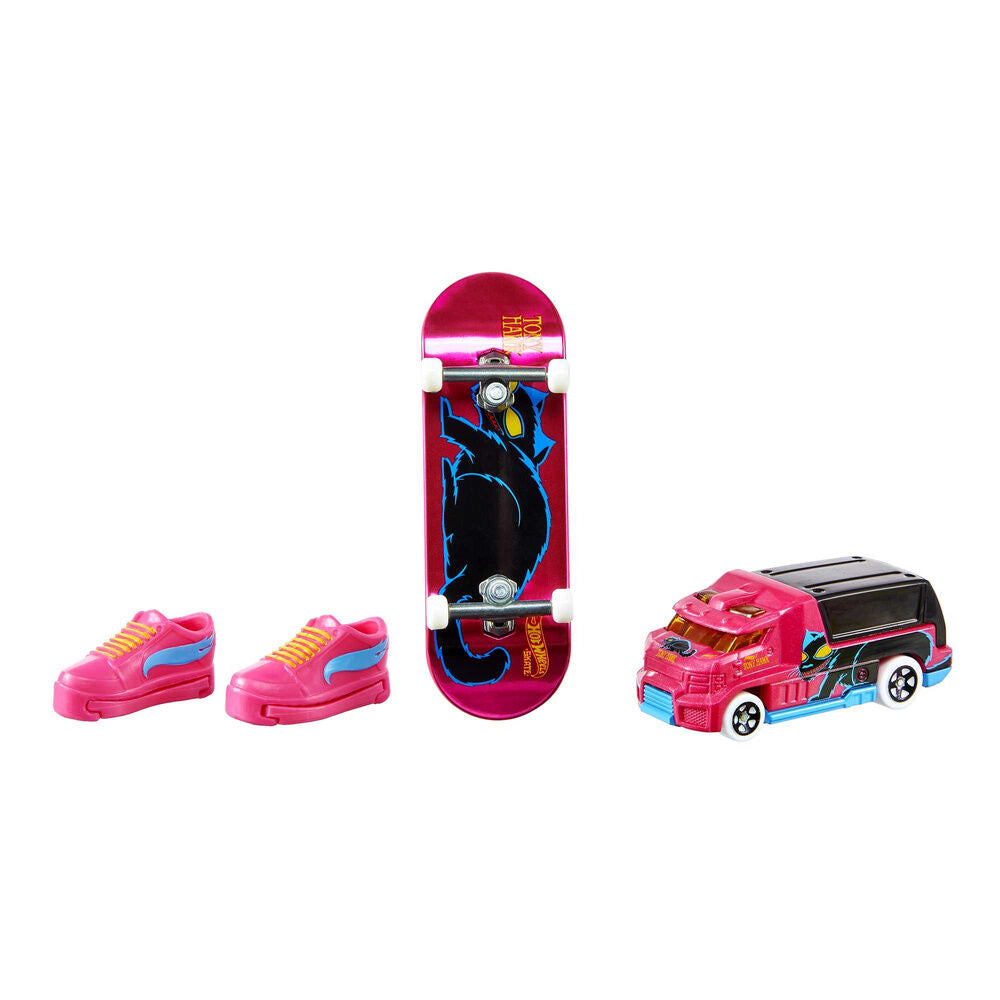 Skate + Conjunto de Carrinhos Hot Wheels