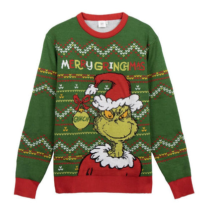 grinch christmas knit sweater
