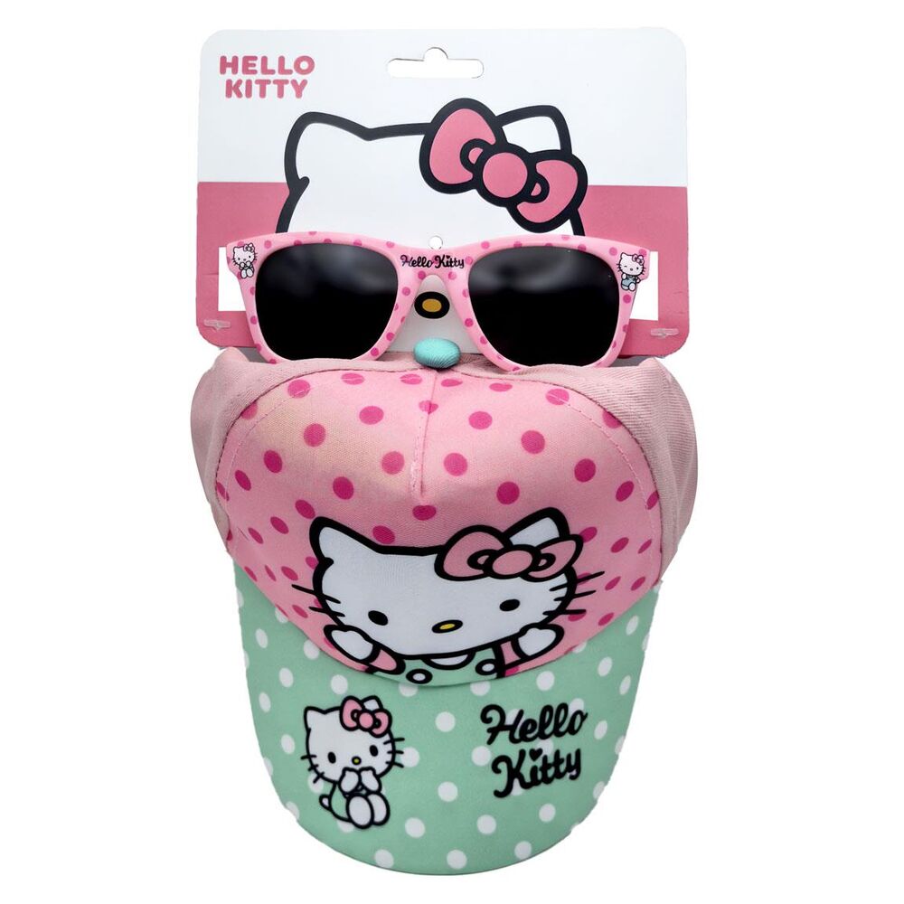 hello kitty hat and sunglasses set