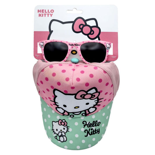 hello kitty hat and sunglasses set