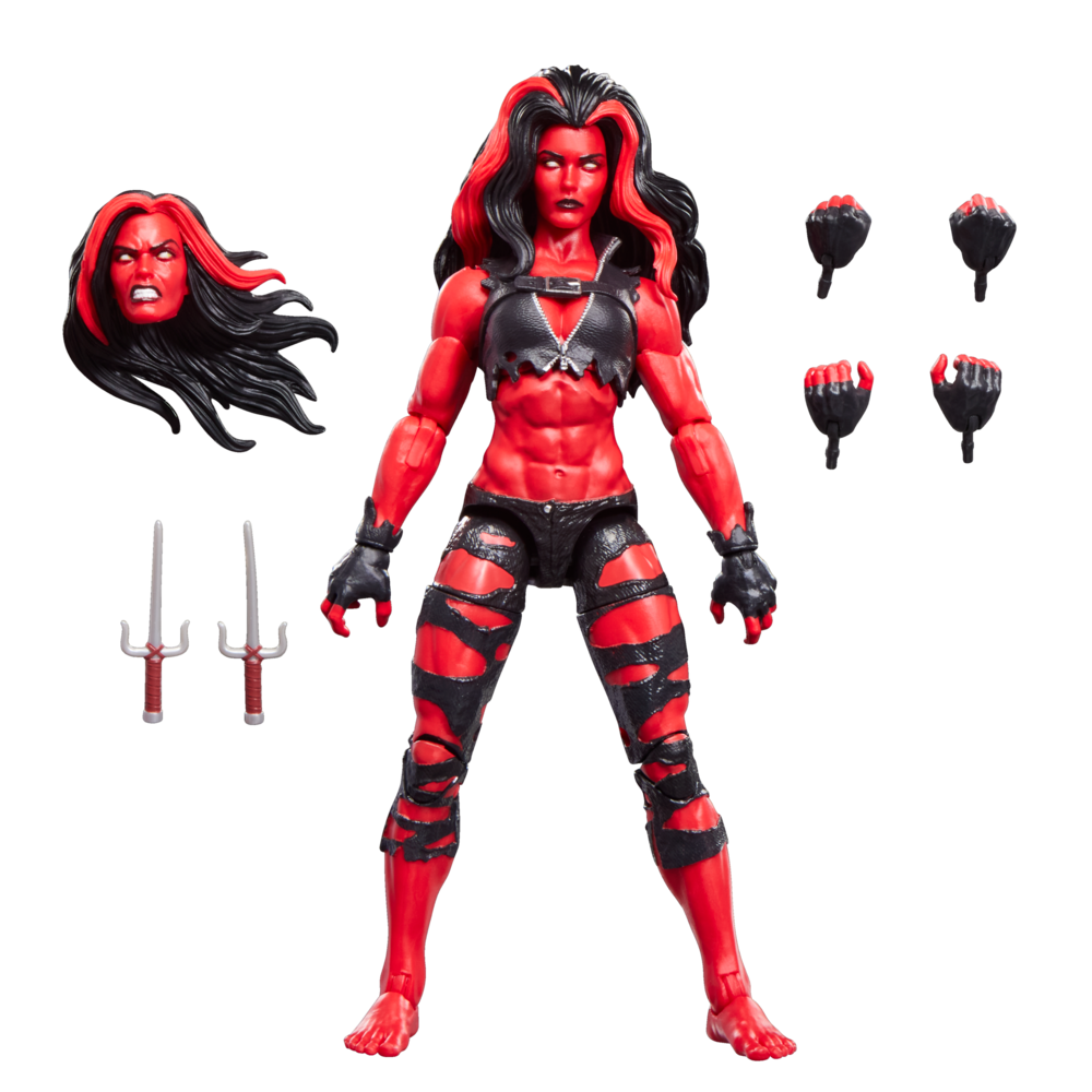 Czerwona figurka Hulka She Hulk Marvel Legends 15 cm
