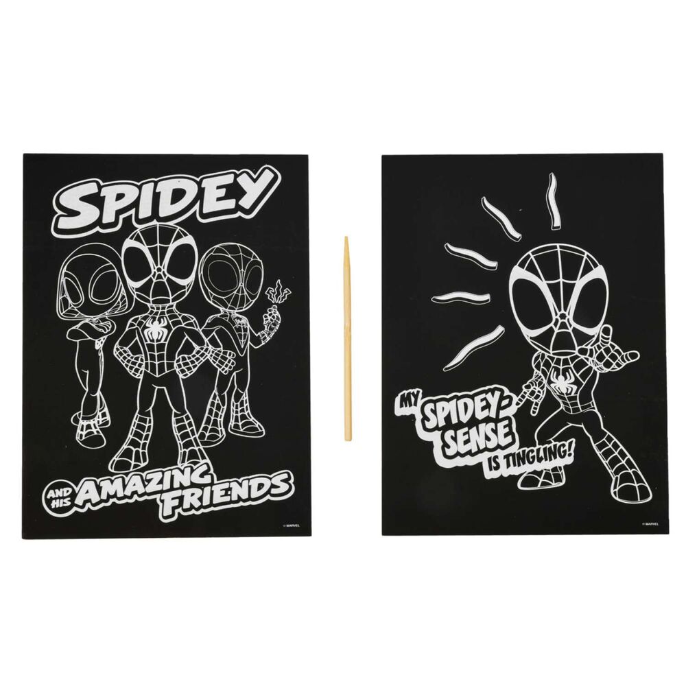 Zestaw artykułów piśmienniczych Scratch Art Spiderman Marvel