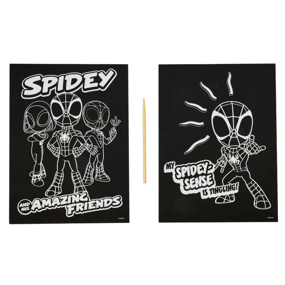 Scratch Art Spiderman Marvel stationery set
