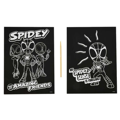 Scratch Art Spiderman Marvel stationery set