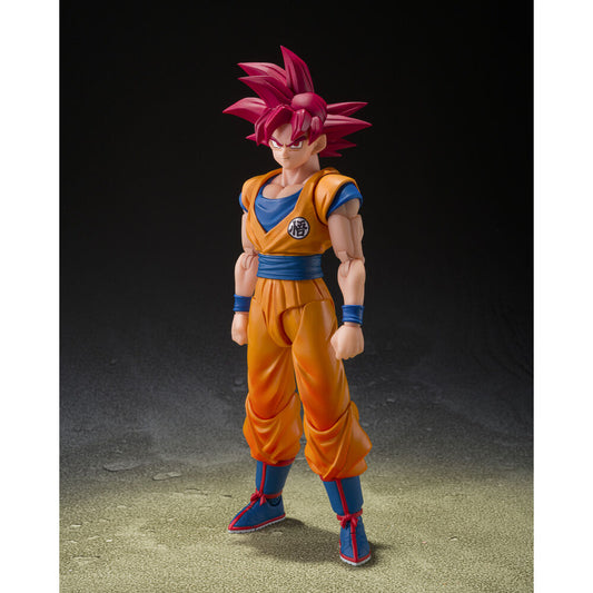 figure shfiguarts super saiyan god son goku god aura dragon ball super 145cm
