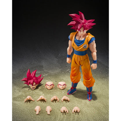 Figure S.H.Figuarts Super Saiyan God Son Goku God Aura Dragon Ball Super 14.5cm