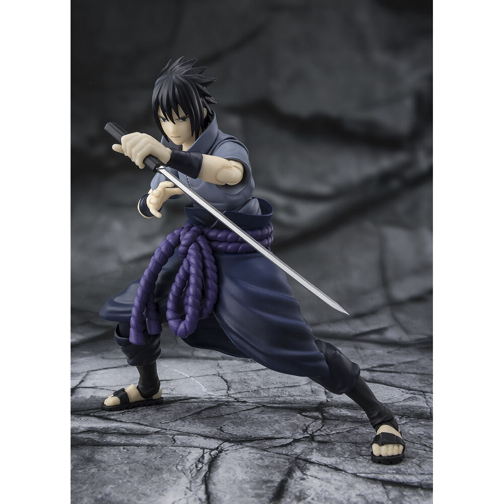 Figura S.H.Figuarts Sasuke Uchiha Solitário Shinobi Naruto Shippuden 14 5cm