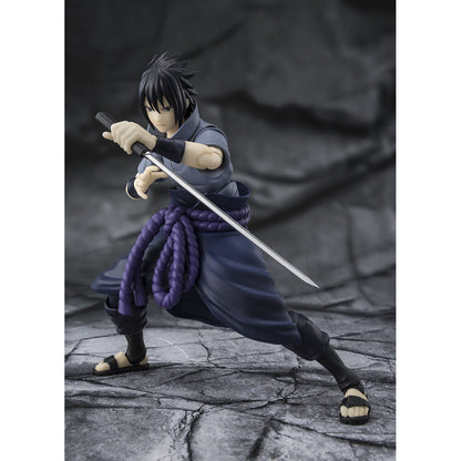 Figura S.H.Figuarts Sasuke Uchiha Solitário Shinobi Naruto Shippuden 14 5cm
