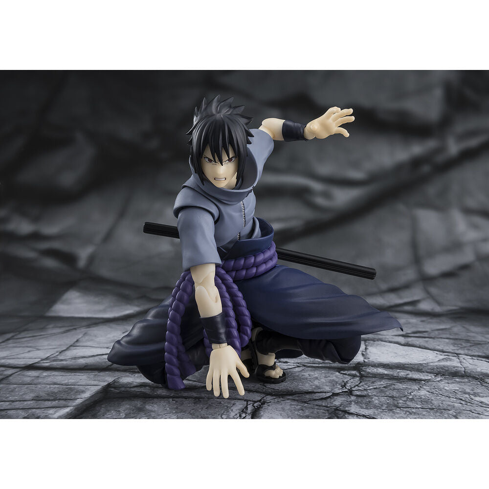 Figura S.H.Figuarts Sasuke Uchiha Solitário Shinobi Naruto Shippuden 14 5cm