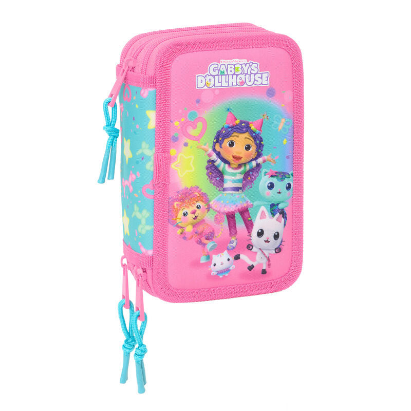 gabby's dollhouse confetti pencil case triple 37pcs