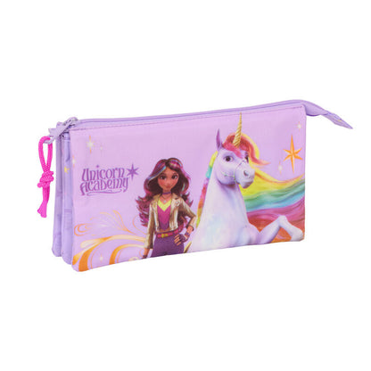 unicorn academy triple pencil case