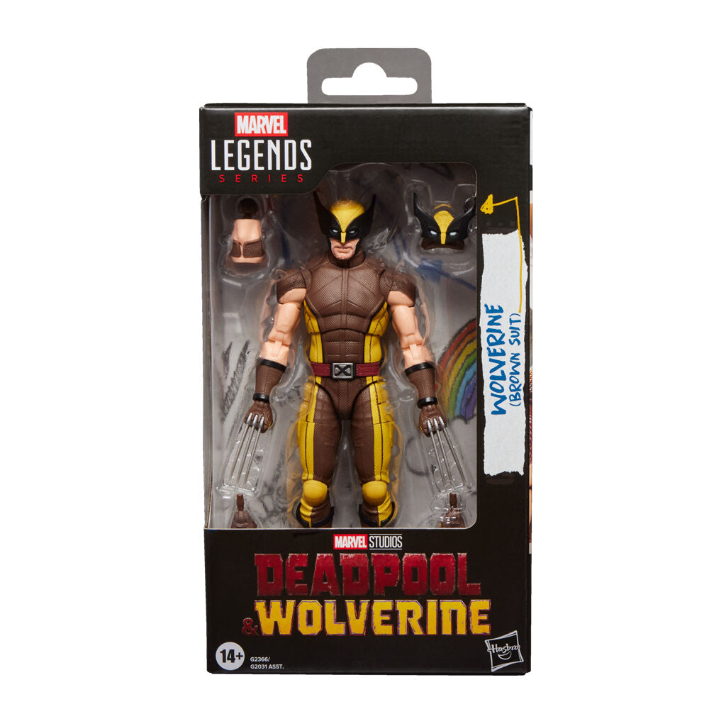 figure wolverine brown suit deadpool & wolverine marvel legends series 15cm