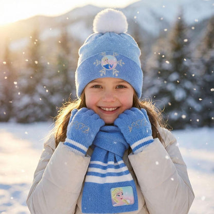 Disney Frozen hat, gloves, and scarf set