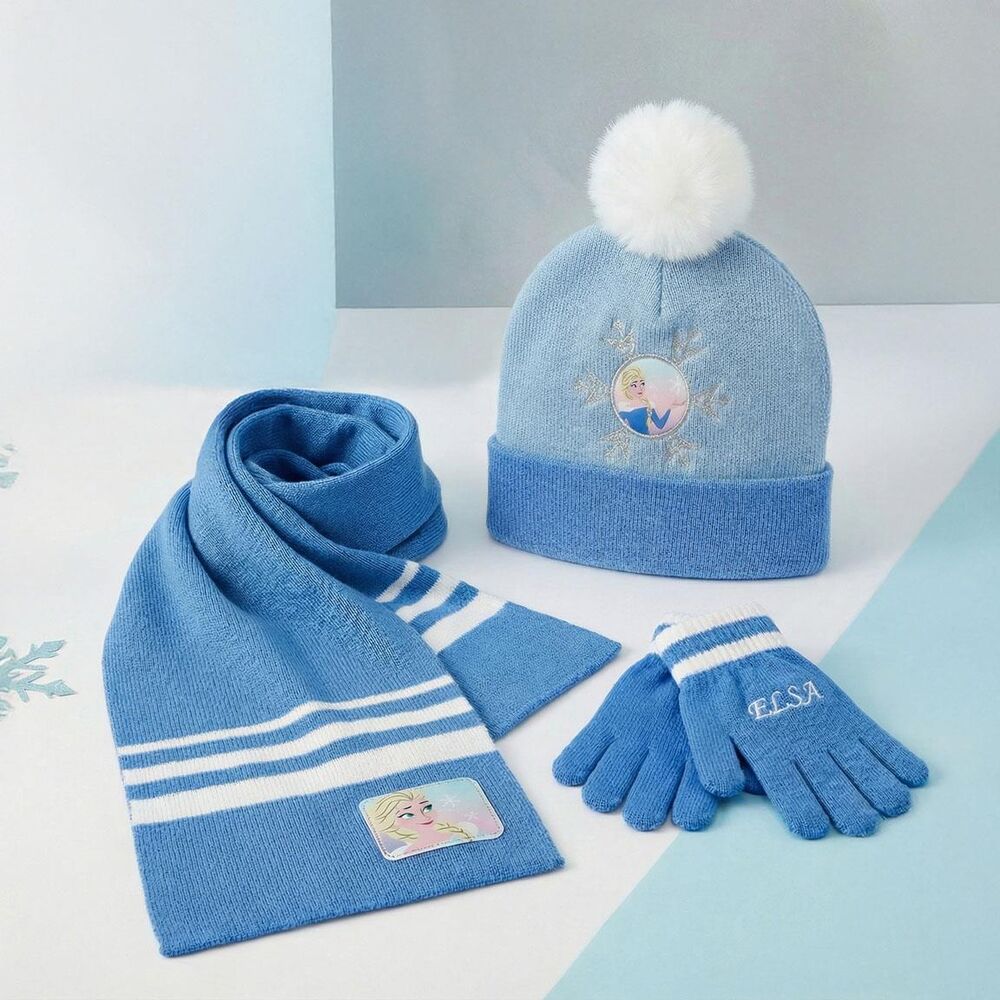 Disney Frozen hat, gloves, and scarf set