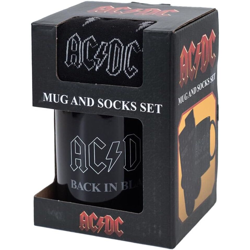 ac dc mug and socks set