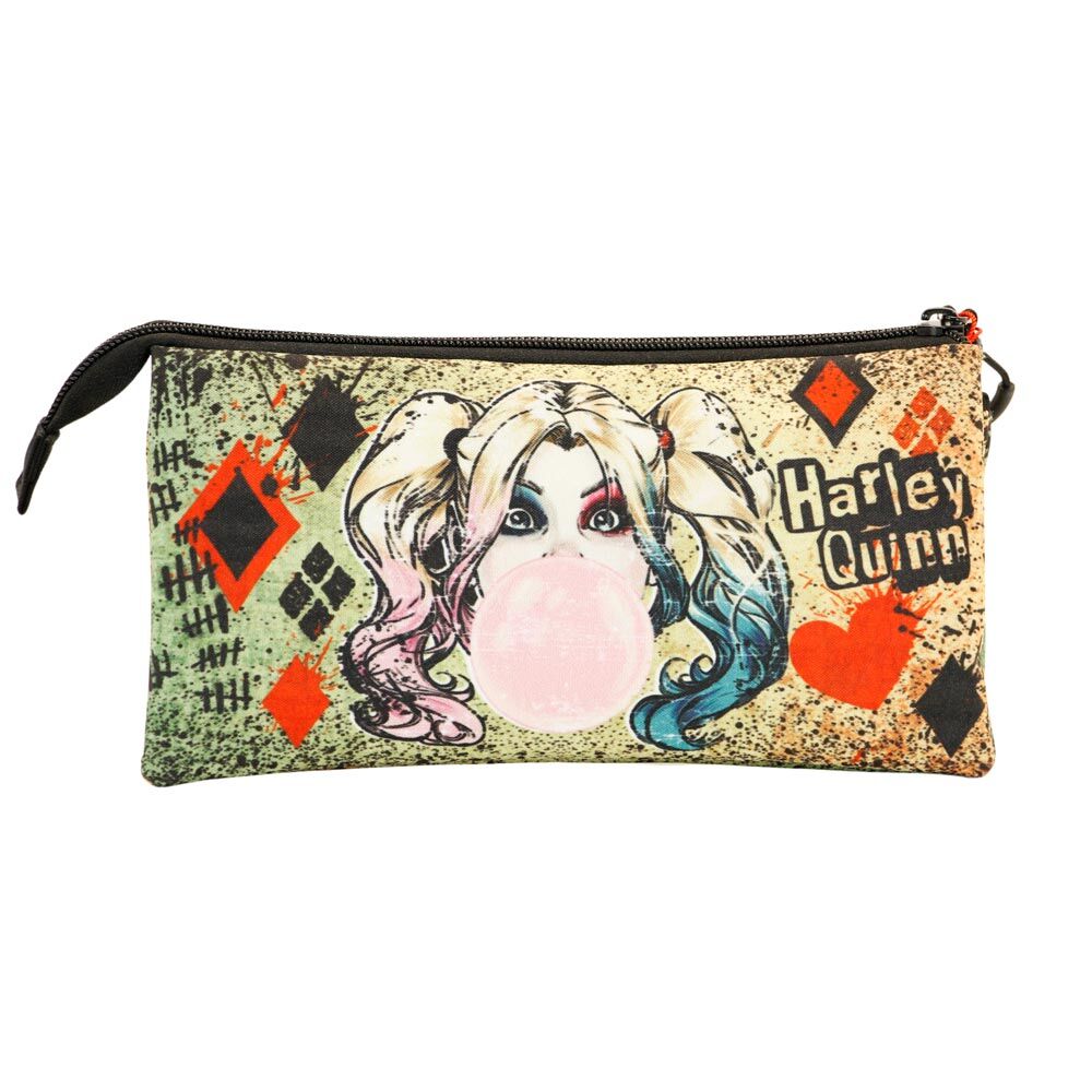 Estojo triplo para lápis Harley Quinn DC Comics Mad Love