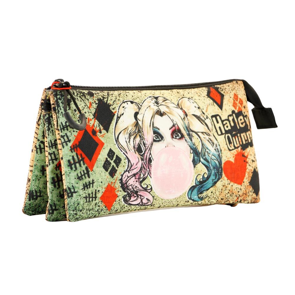 harley quinn dc comics mad love triple pencil case