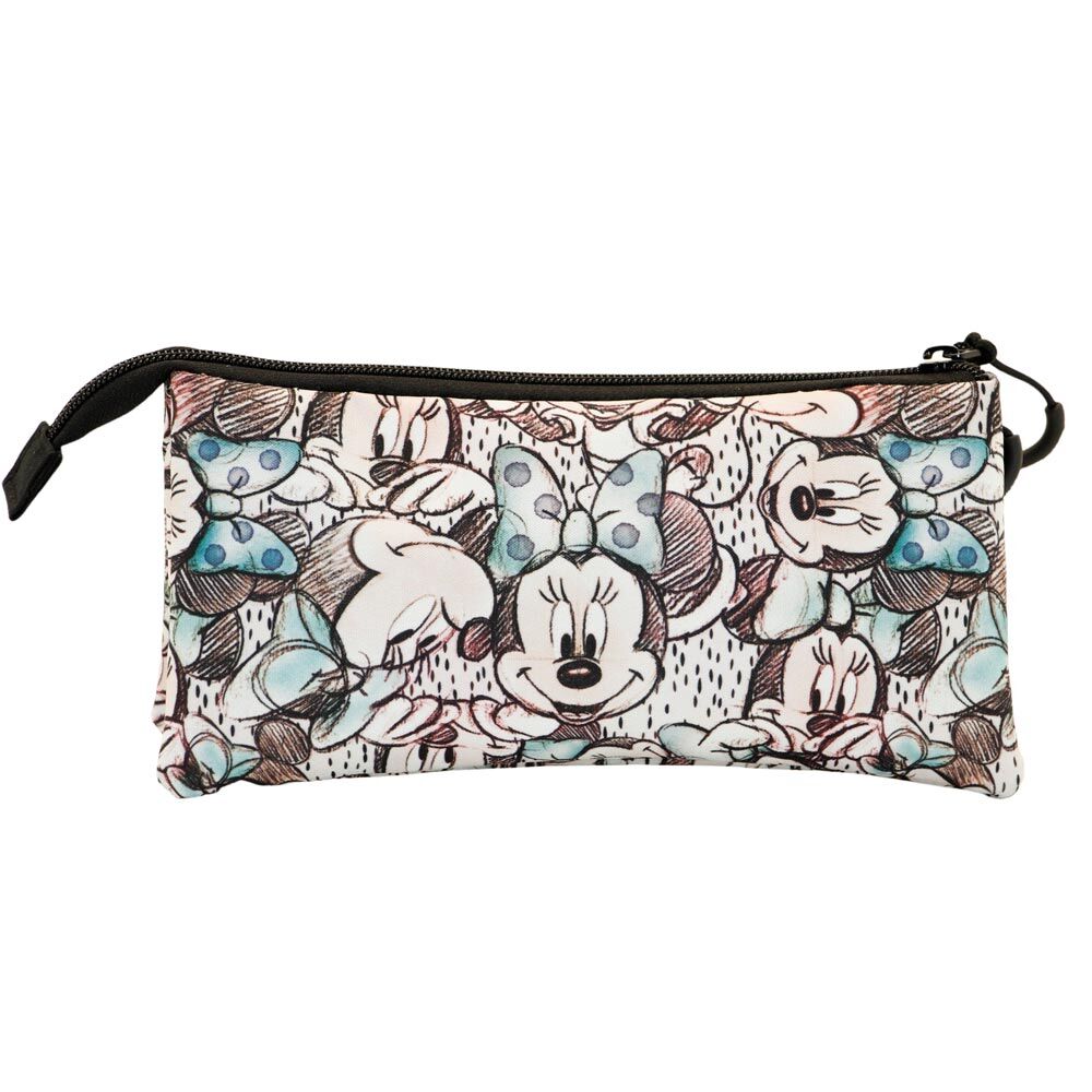 Trousse à crayons triple Minnie Disney Drawing