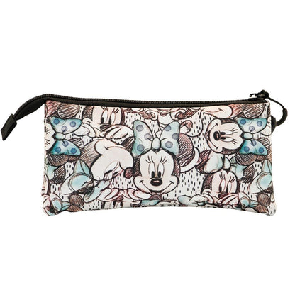 Trousse à crayons triple Minnie Disney Drawing
