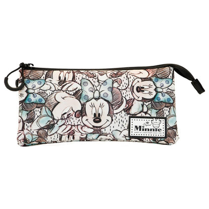 Trousse à crayons triple Minnie Disney Drawing