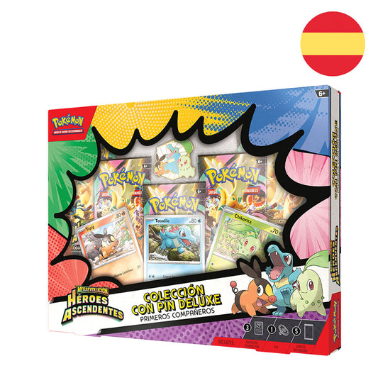 deluxe ascendant heroes pokemon pin card game blister pack (spanish)