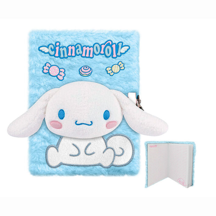 Plush notebook A5 Cinnamoroll Hello Kitty