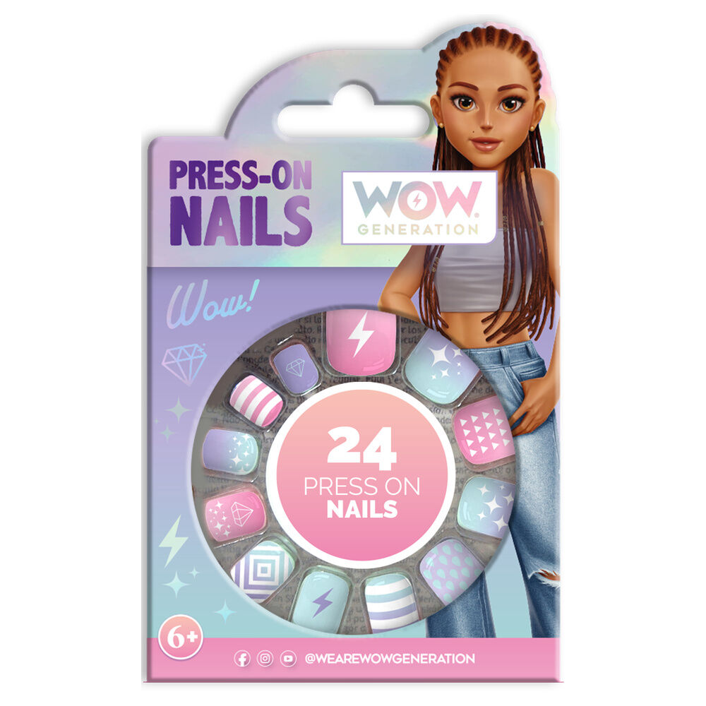 set of 24 wow generation adhesive nails