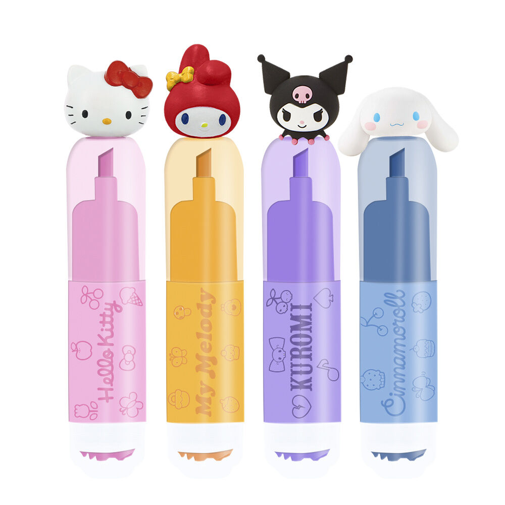 blister of 4 hello kitty and friends highlighters