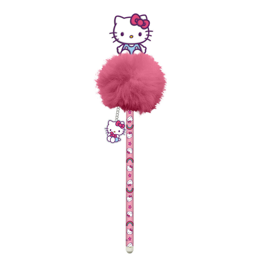 Penna con pompon di Hello Kitty e amici
