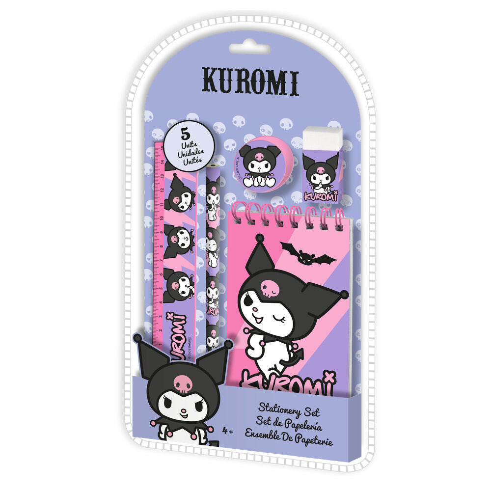 kuromi hello kitty stationery set 5pcs