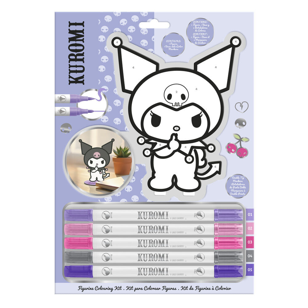 Kuromi Hello Kitty coloring set