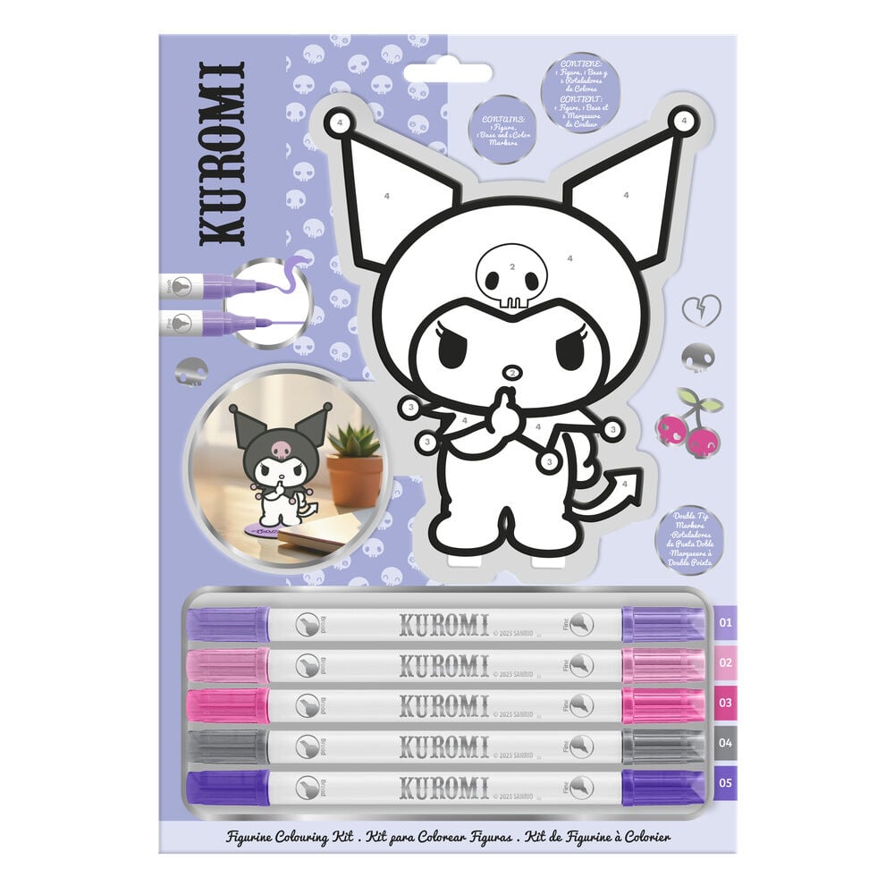 Kuromi Hello Kitty coloring set