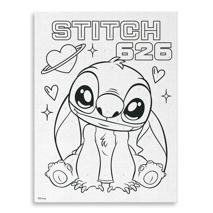 paint by numbers on canvas  watercolors stitch disney