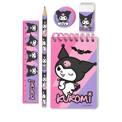 Ensemble de papeterie Kuromi Hello Kitty 5 pièces