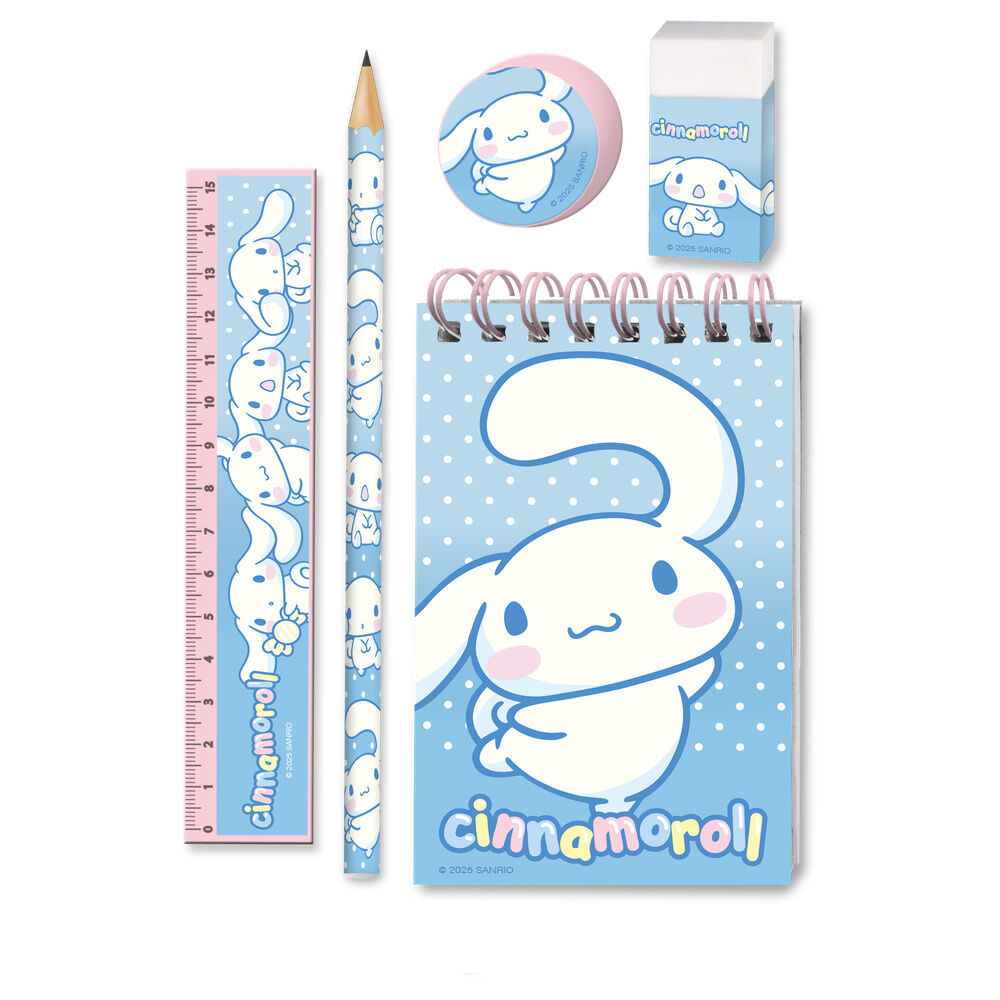 Ensemble de papeterie Cinnamoroll Hello Kitty 5 pièces