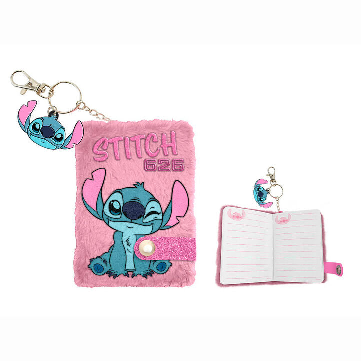 a7 plush notebook  stitch disney pen