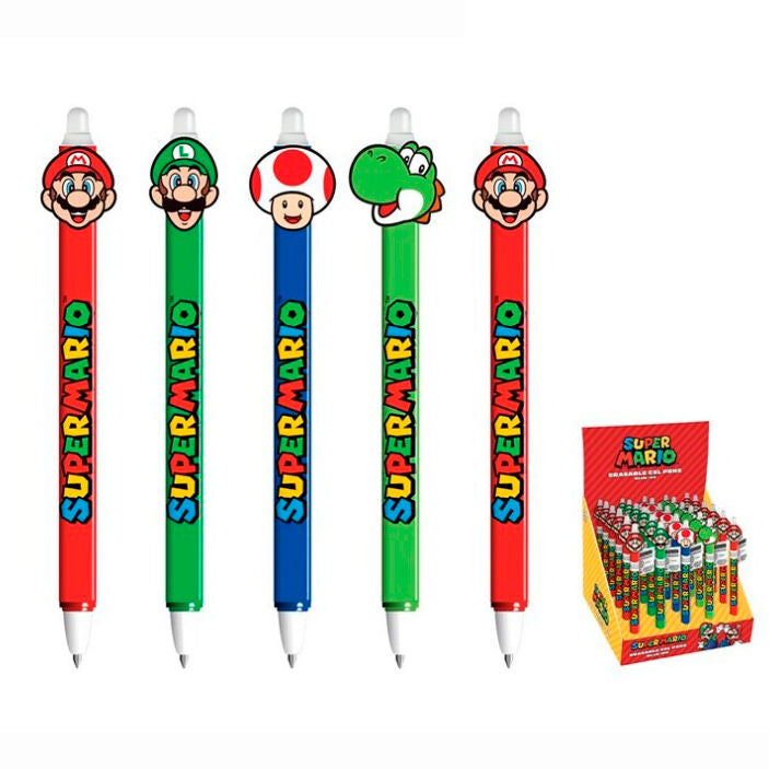 assorted super mario bros erasable pens