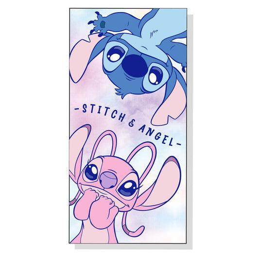 disney angel & stitch microfiber towel